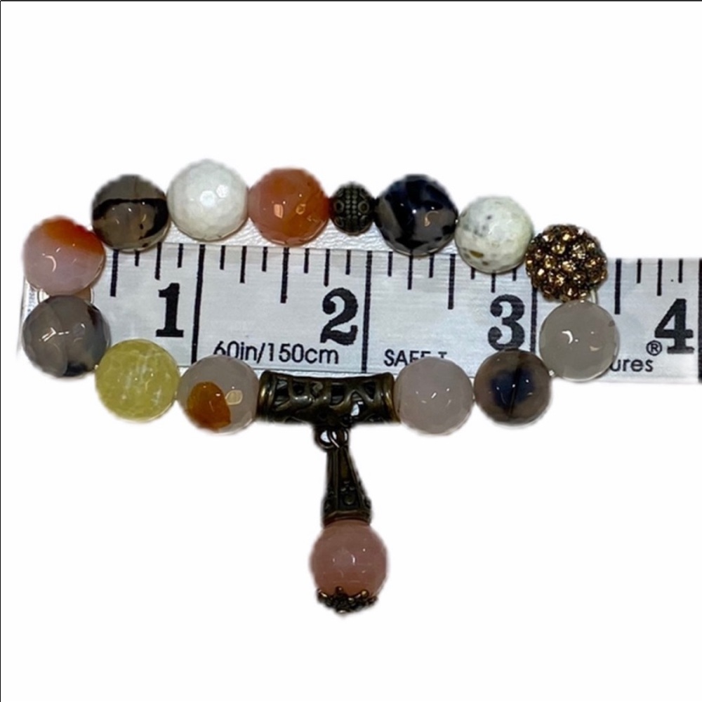 Dangle Bracelet Golf Lover Beaded Stretch Heavy Quality Two Golf Balls s… - Picture 5 of 7